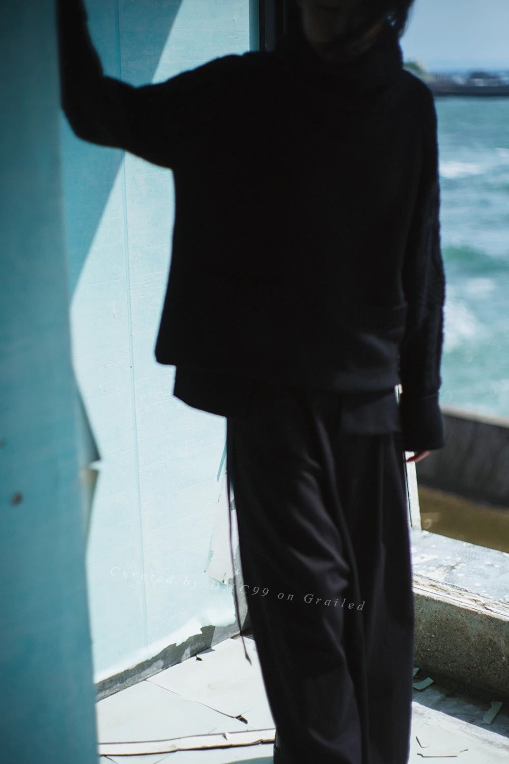 Yohji Yamamoto Turtleneck Cable Knit Sweater