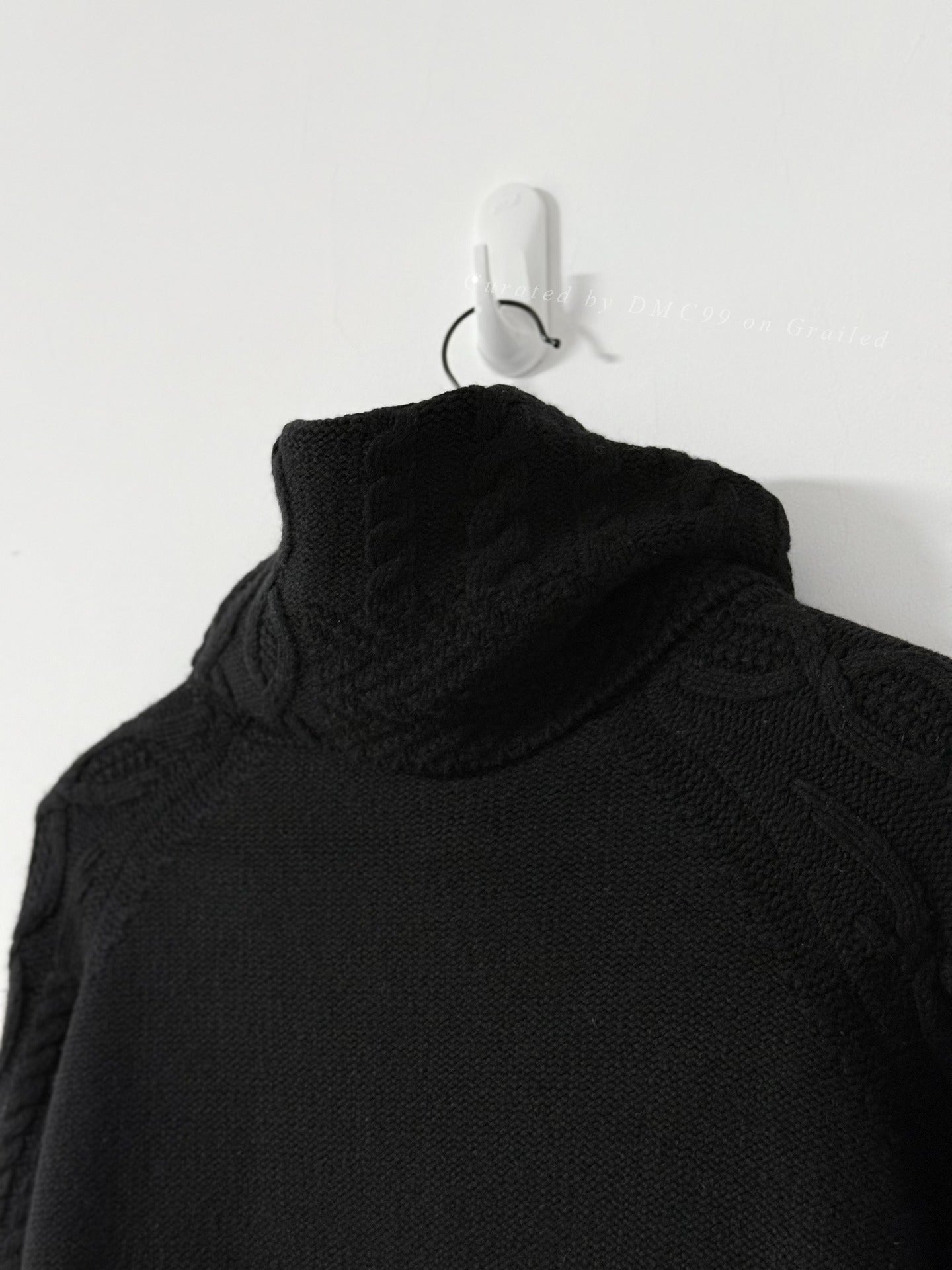 Yohji Yamamoto Turtleneck Cable Knit Sweater
