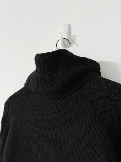 Yohji Yamamoto Turtleneck Cable Knit Sweater