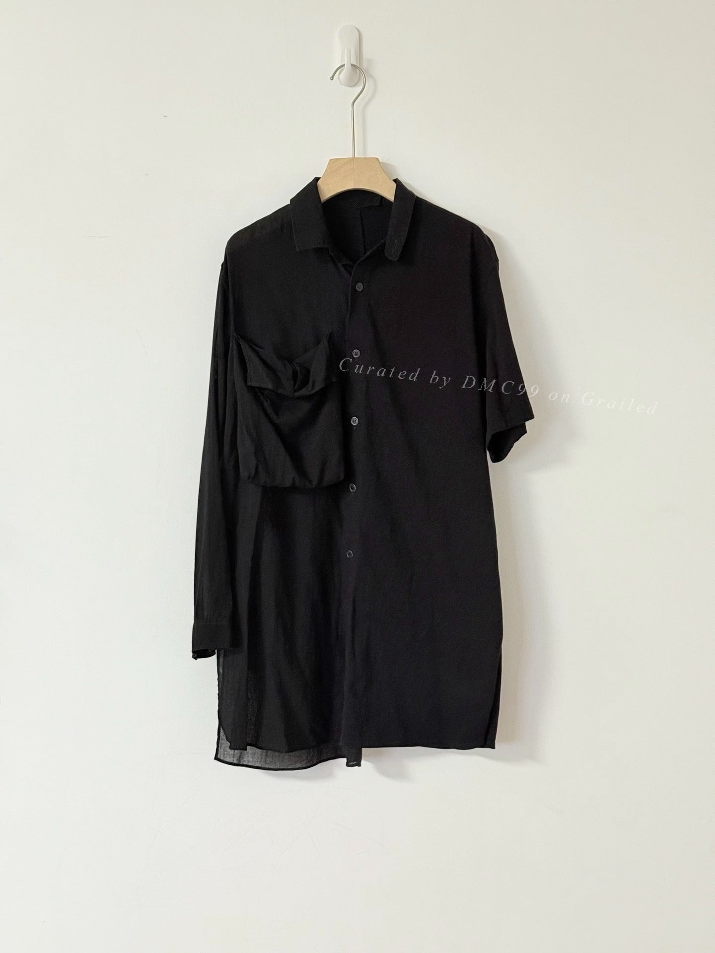 Yohji Yamamoto Deconstructed Asymmetric Long Shirt