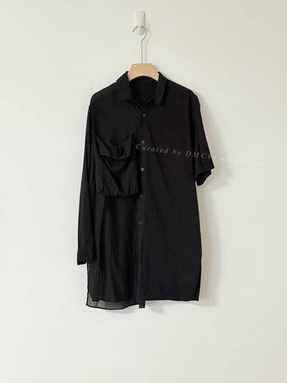 Yohji Yamamoto Deconstructed Asymmetric Long Shirt