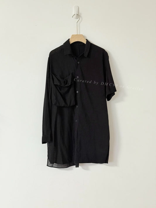Yohji Yamamoto Deconstructed Asymmetric Long Shirt