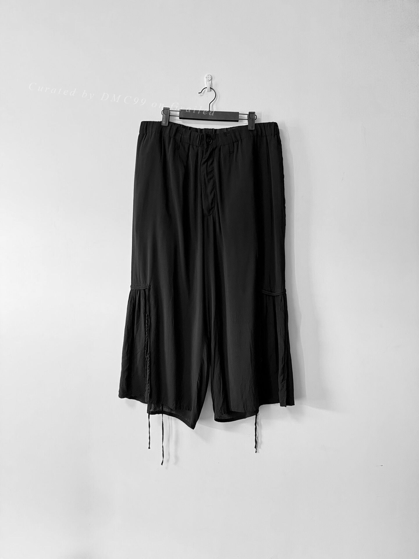 Yohji Yamamoto BLACK Scandal 19SS Wide-Leg Kendo Pants