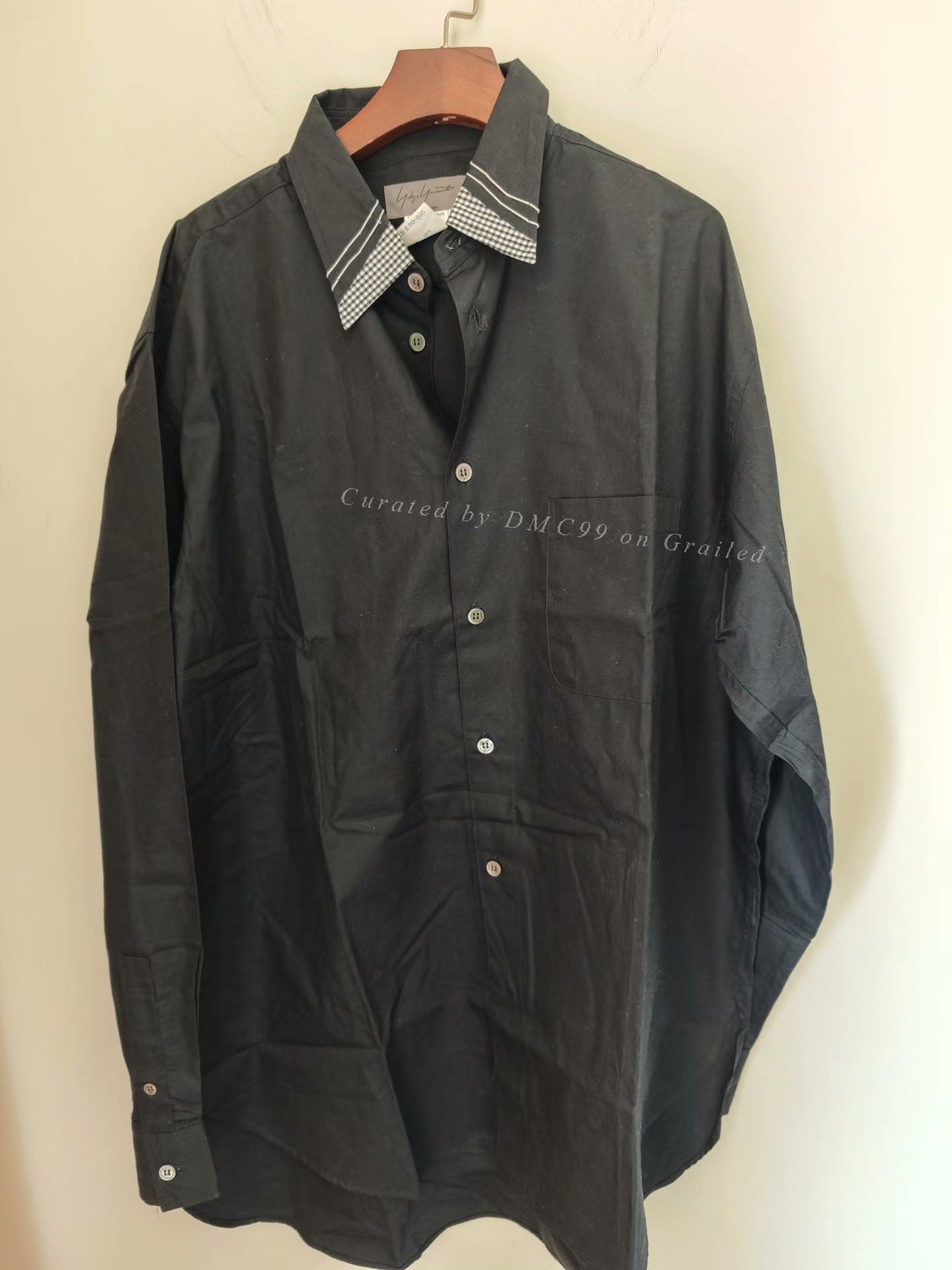 Yohji Yamamoto Pour Homme 95SS Collar Embroidered Shirt