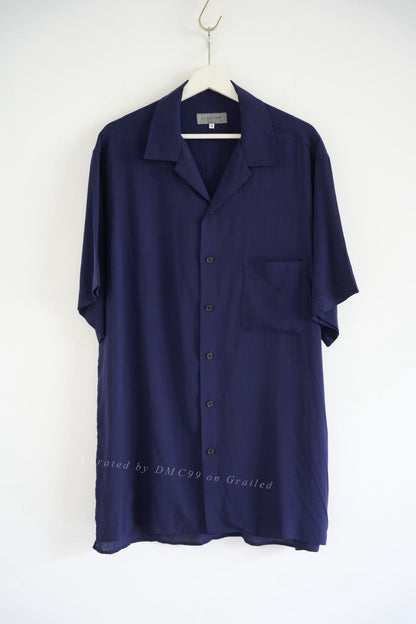 Yohji Yamamoto 25SS Indigo Open-Collar Shirt
