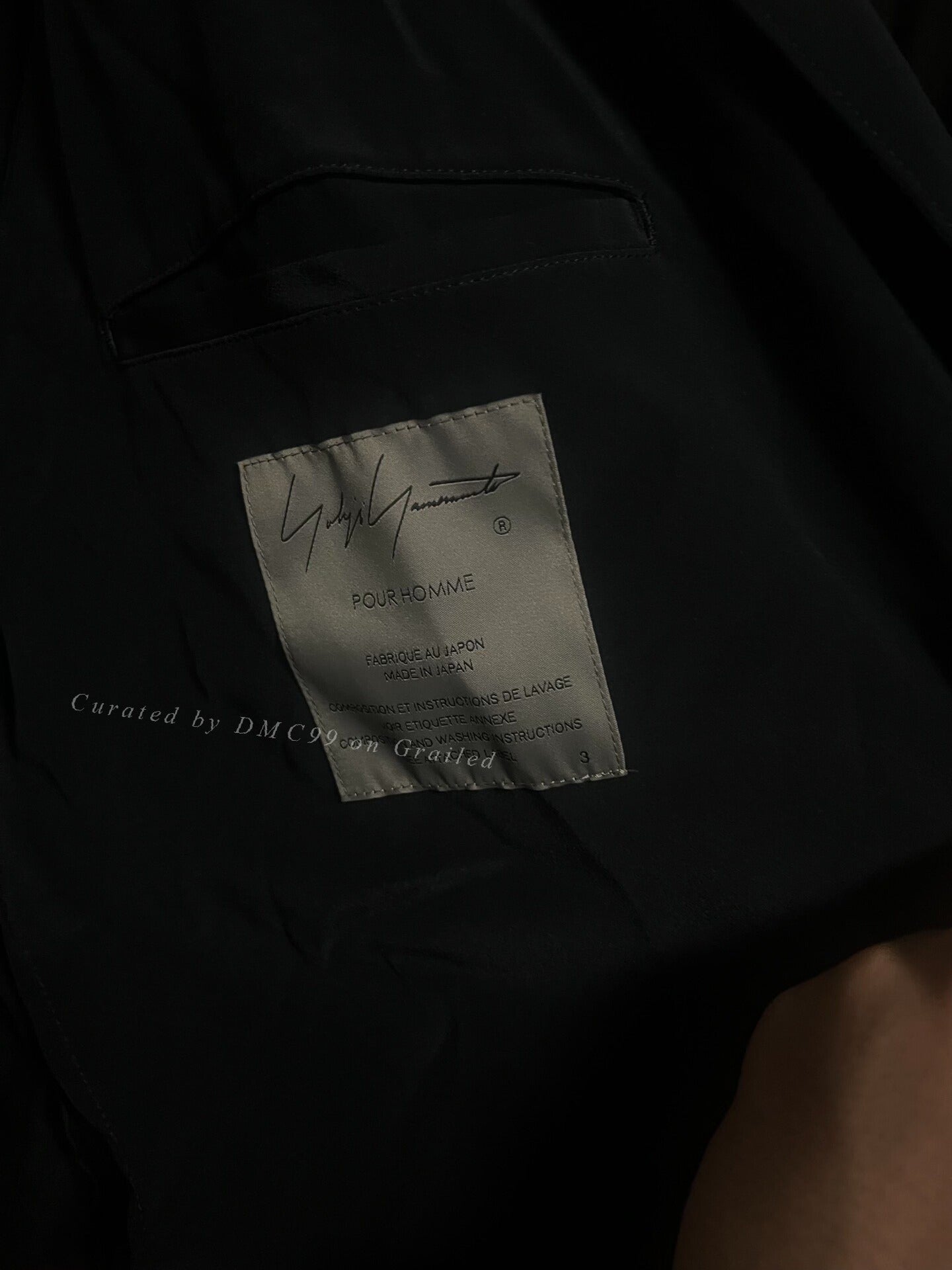 Yohji Yamamoto 23SS Navy Silk Coat