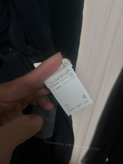 Yohji Yamamoto 23SS Navy Silk Coat