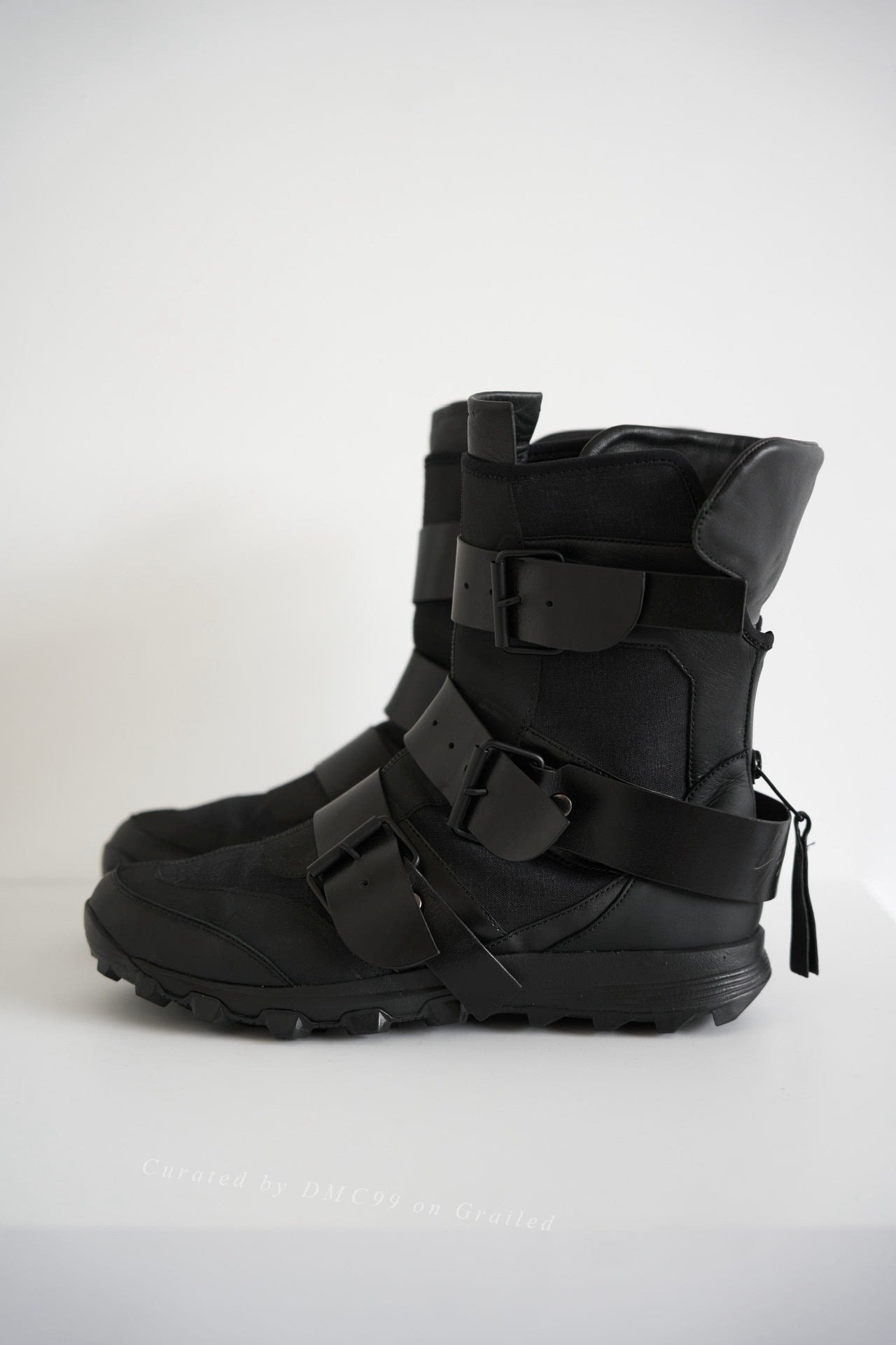 Yohji Yamamoto 17AW Leather Buckle Zip Boots