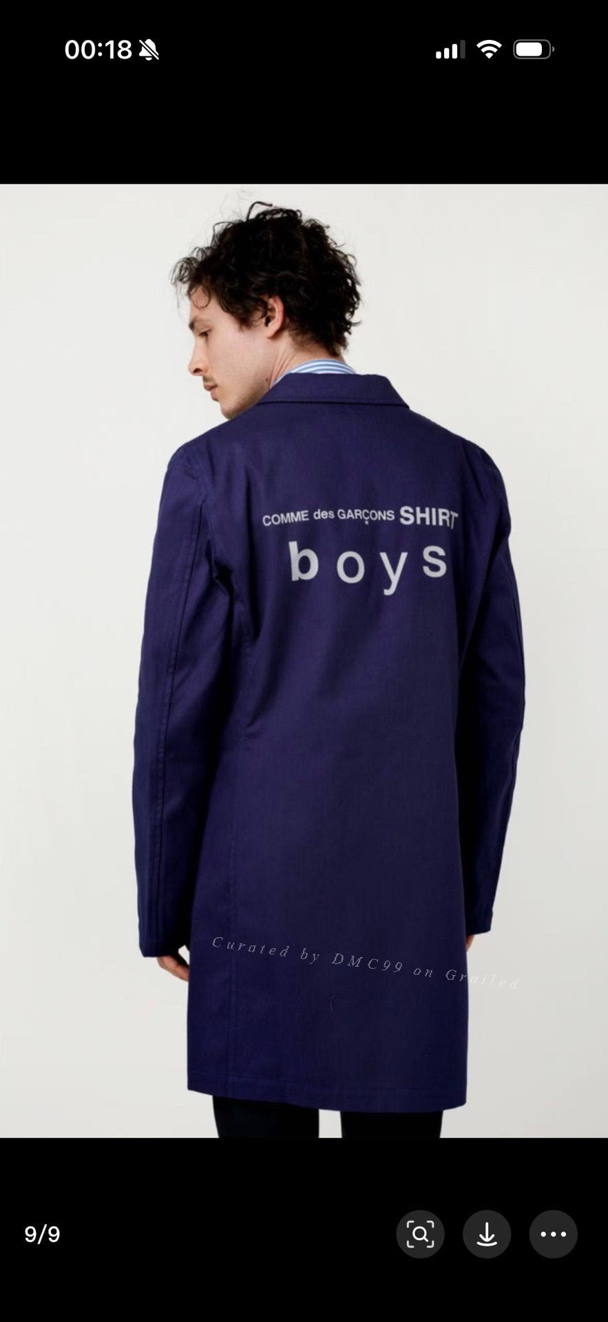 Comme des Garçons Shirt Boys Printed Trench Coat
