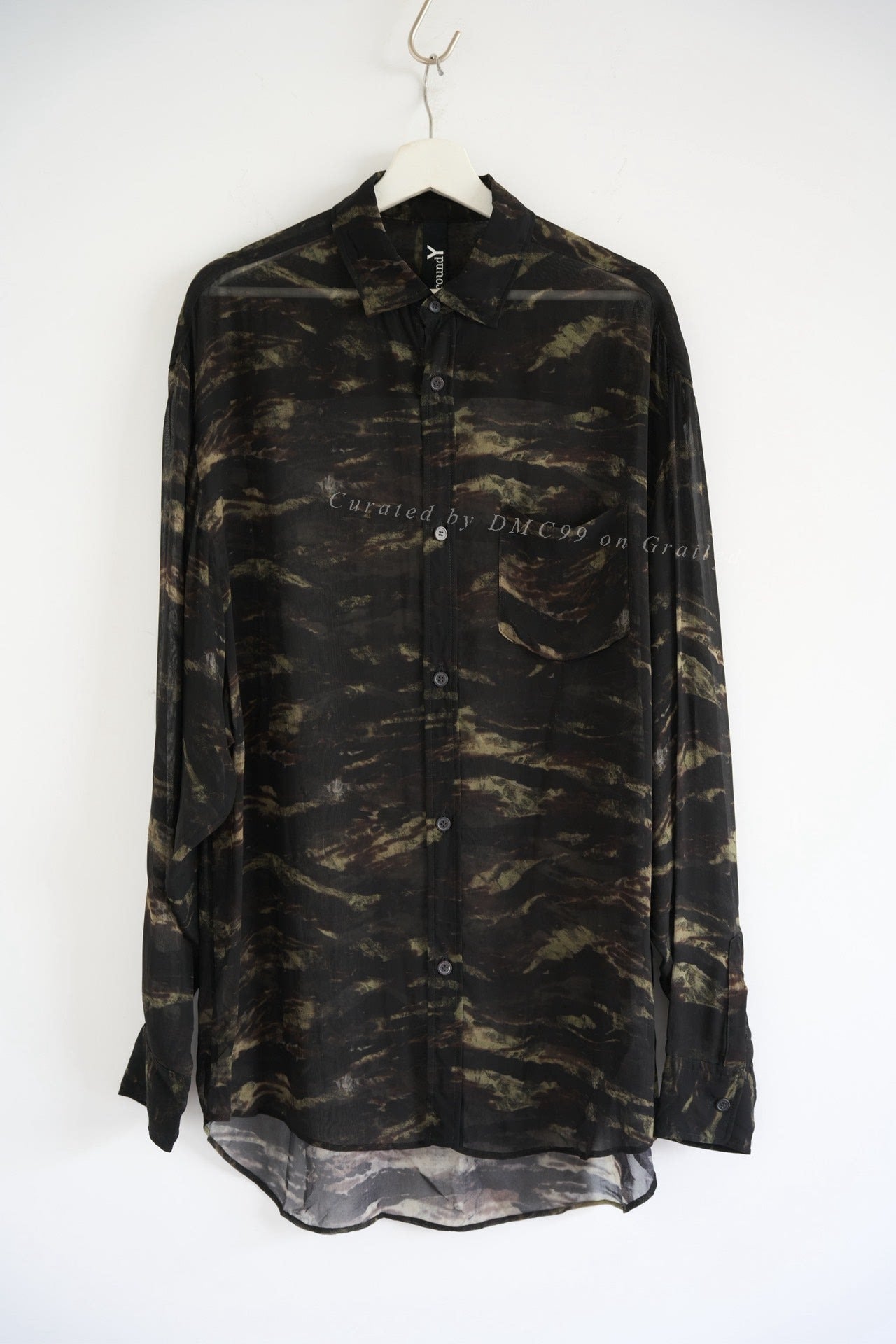 Yohji Yamamoto 24SS Sheer Floral Cupro Shirt
