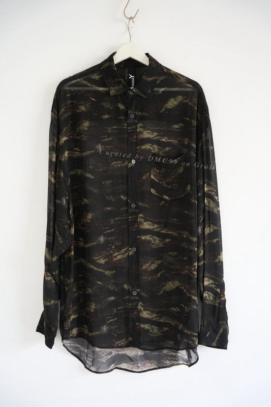 Yohji Yamamoto 24SS Sheer Floral Cupro Shirt