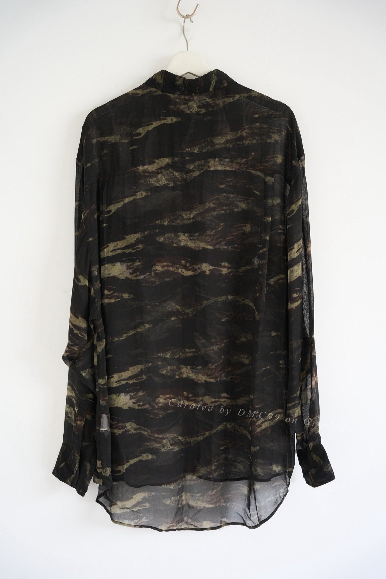 Yohji Yamamoto 24SS Sheer Floral Cupro Shirt