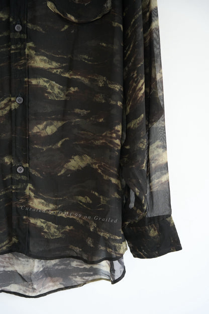 Yohji Yamamoto 24SS Sheer Floral Cupro Shirt