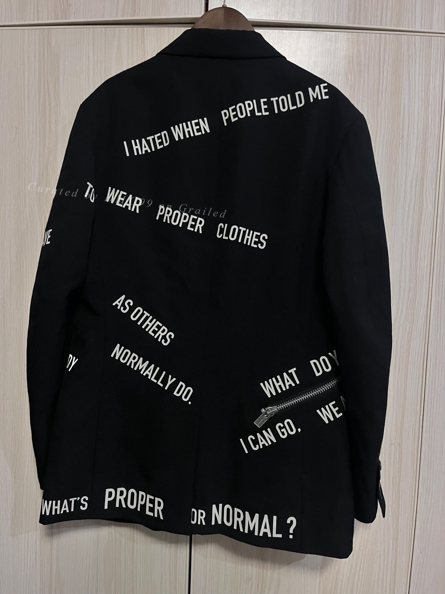 Yohji Yamamoto 21AW Slogan Zipper Blazer