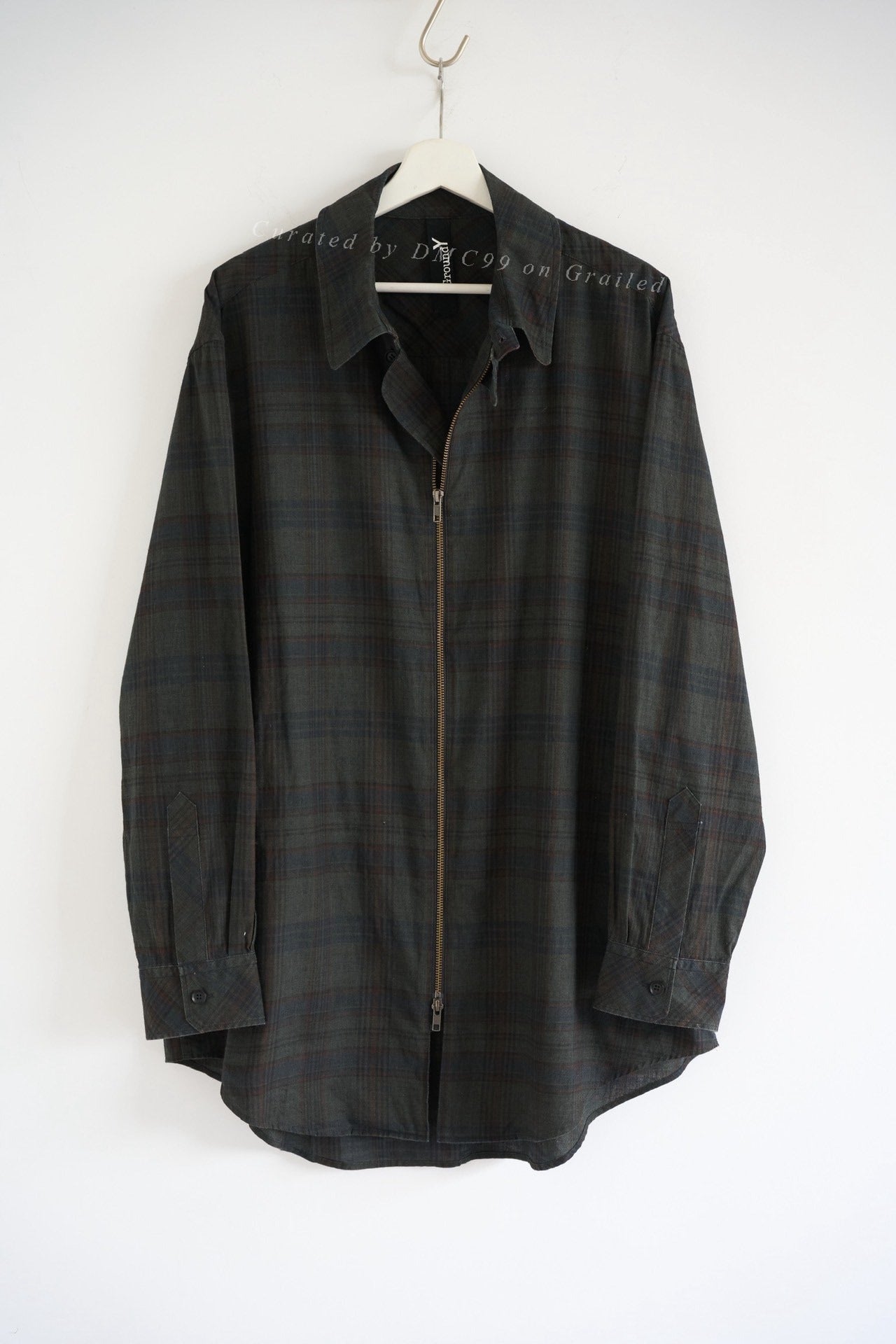 Yohji Yamamoto 24SS Plaid Zip Shirt