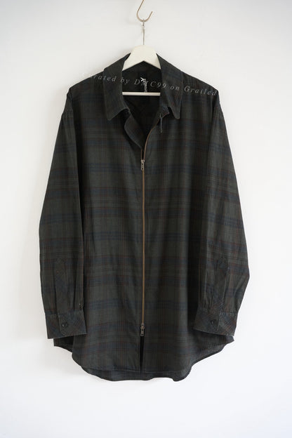 Yohji Yamamoto 24SS Plaid Zip Shirt