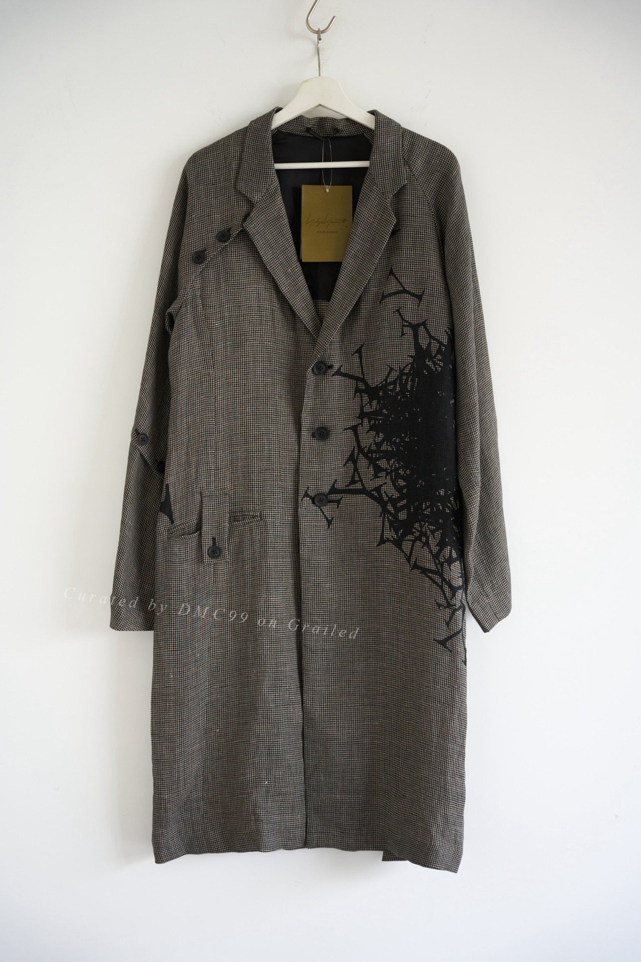 Yohji Yamamoto 24SS Houndstooth Coat