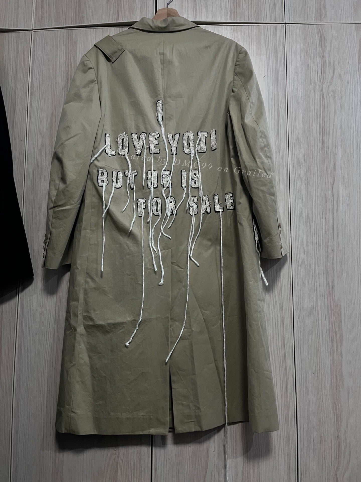 Yohji Yamamoto 24AW Slogan Fringe Coat