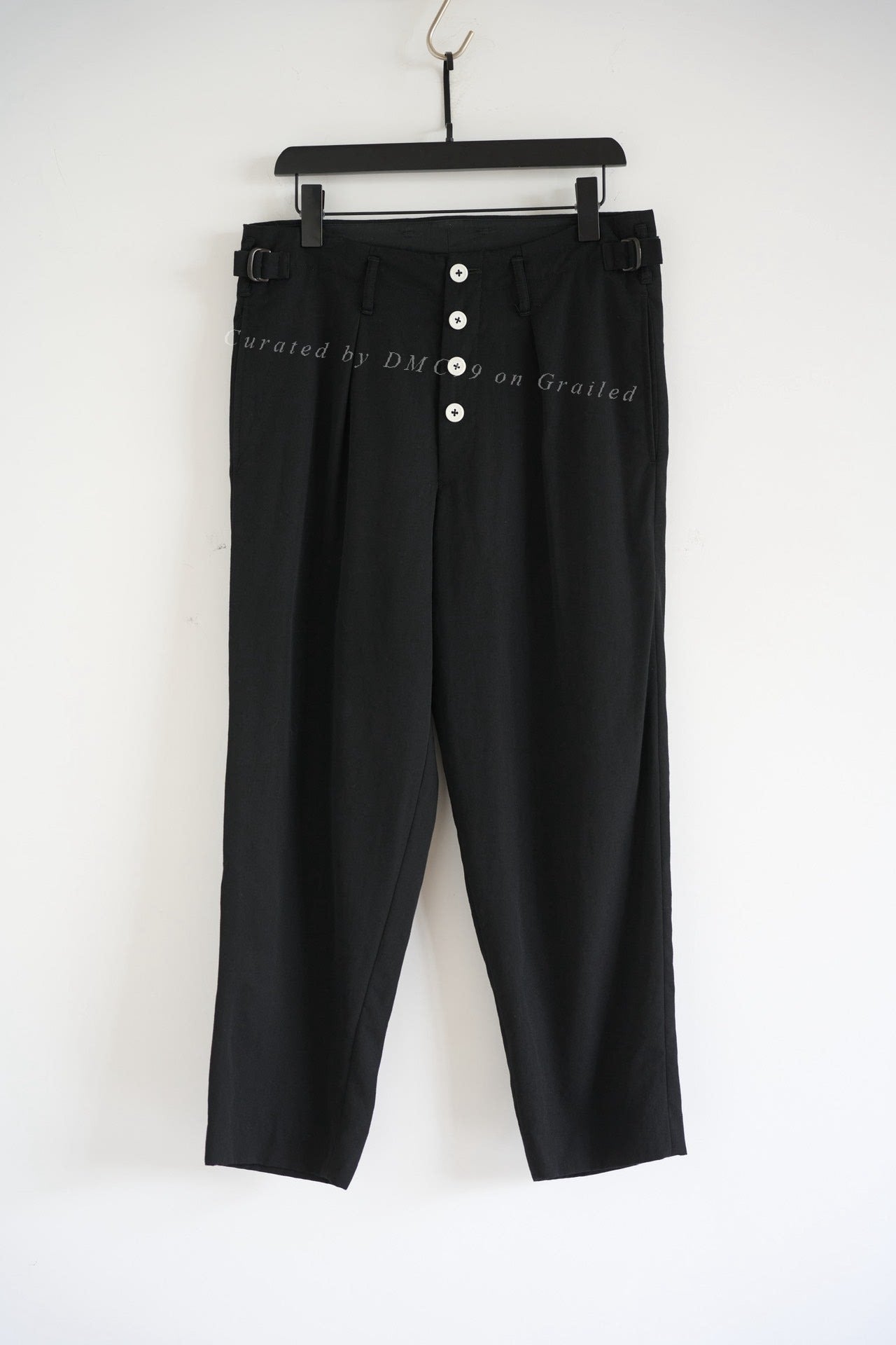 Yohji Yamamoto 19AW White Button Wool Trousers