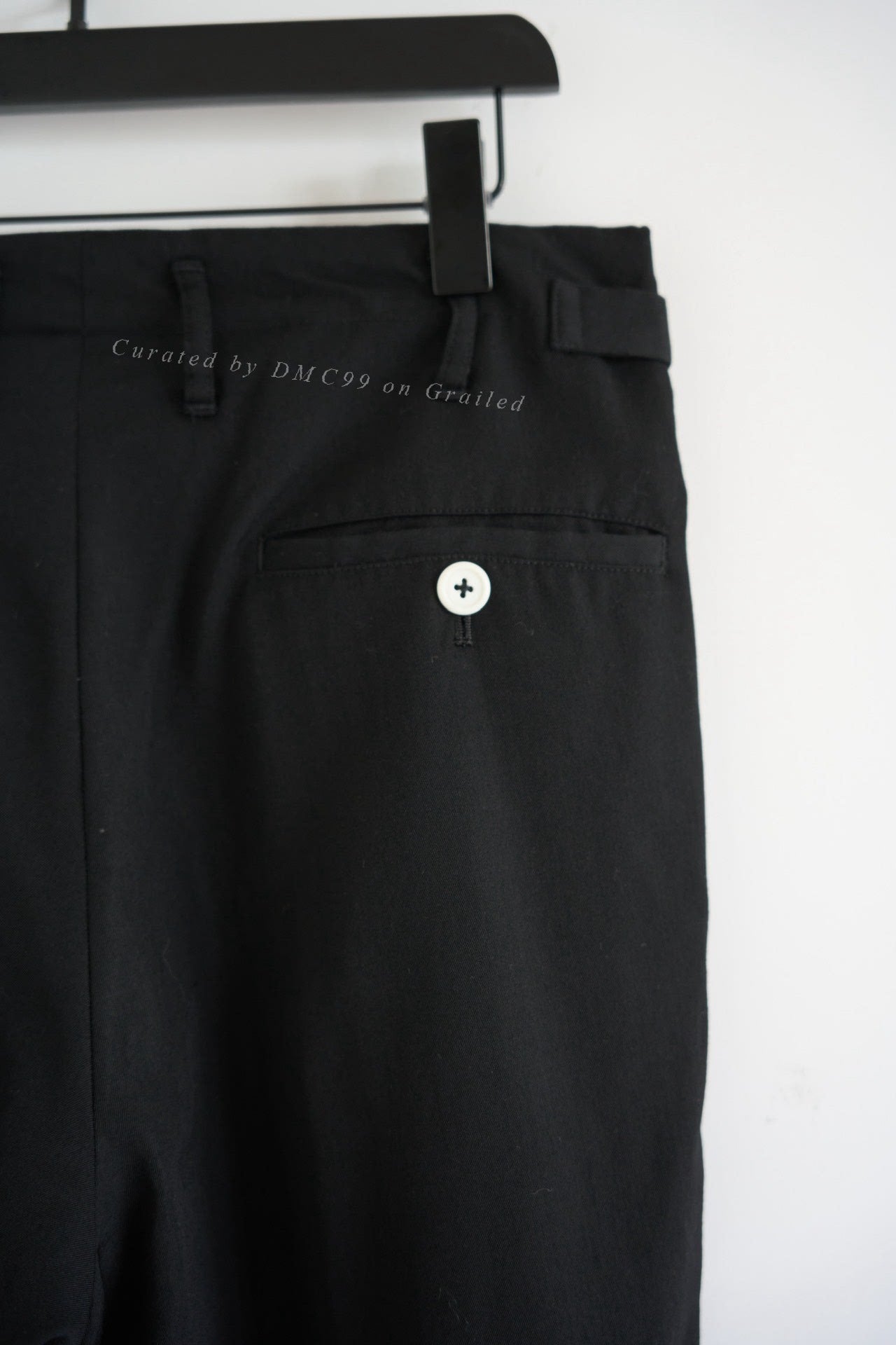 Yohji Yamamoto 19AW White Button Wool Trousers