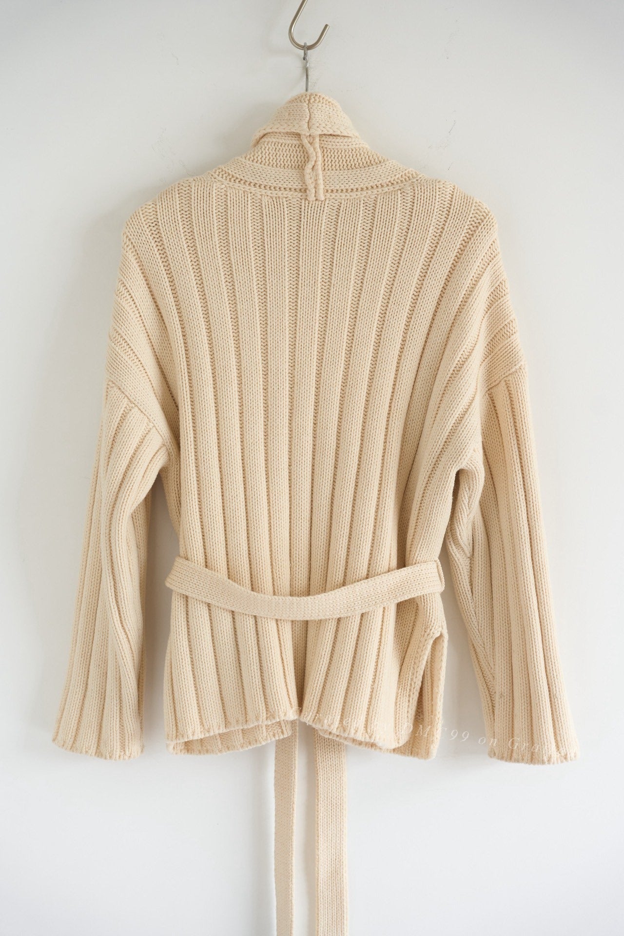 Auralee Belted Wool Knit Coat