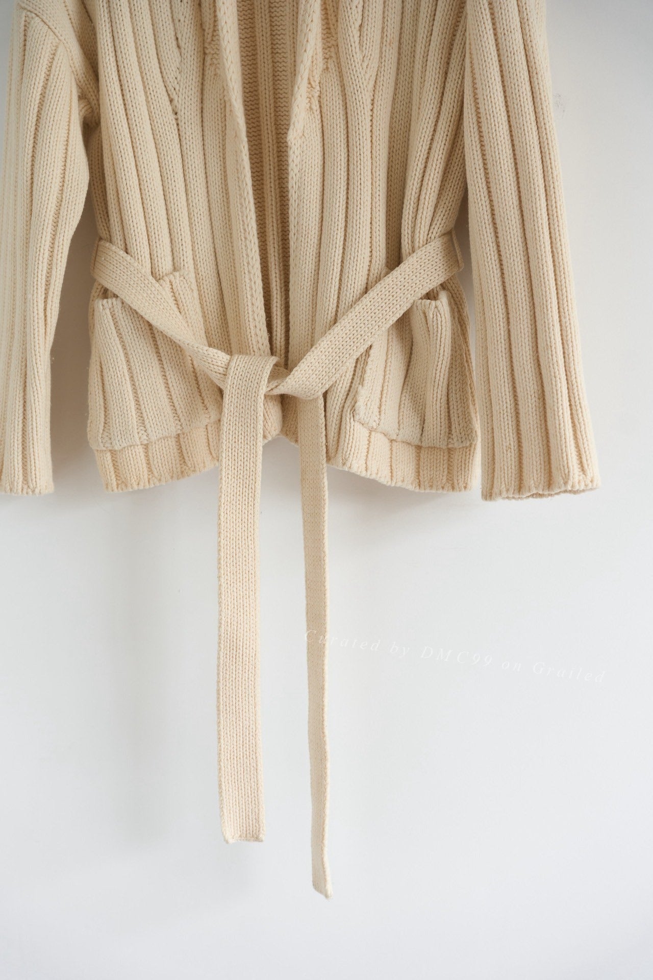 Auralee Belted Wool Knit Coat