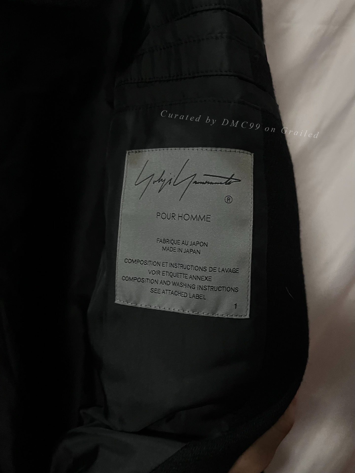 Yohji Yamamoto 22AW Flannel Stand Collar Coat