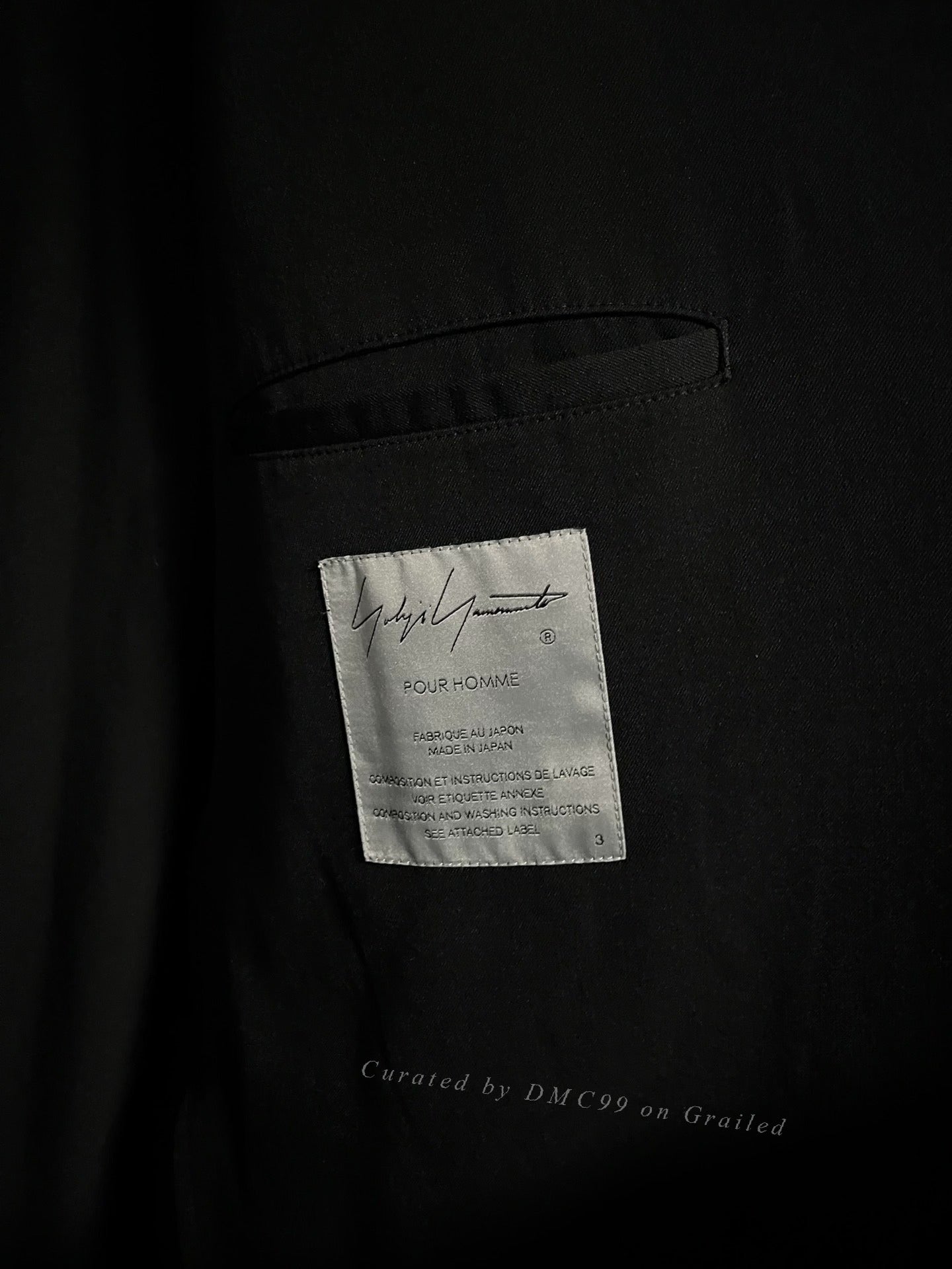 Yohji Yamamoto 23SS Classic Cape Coat