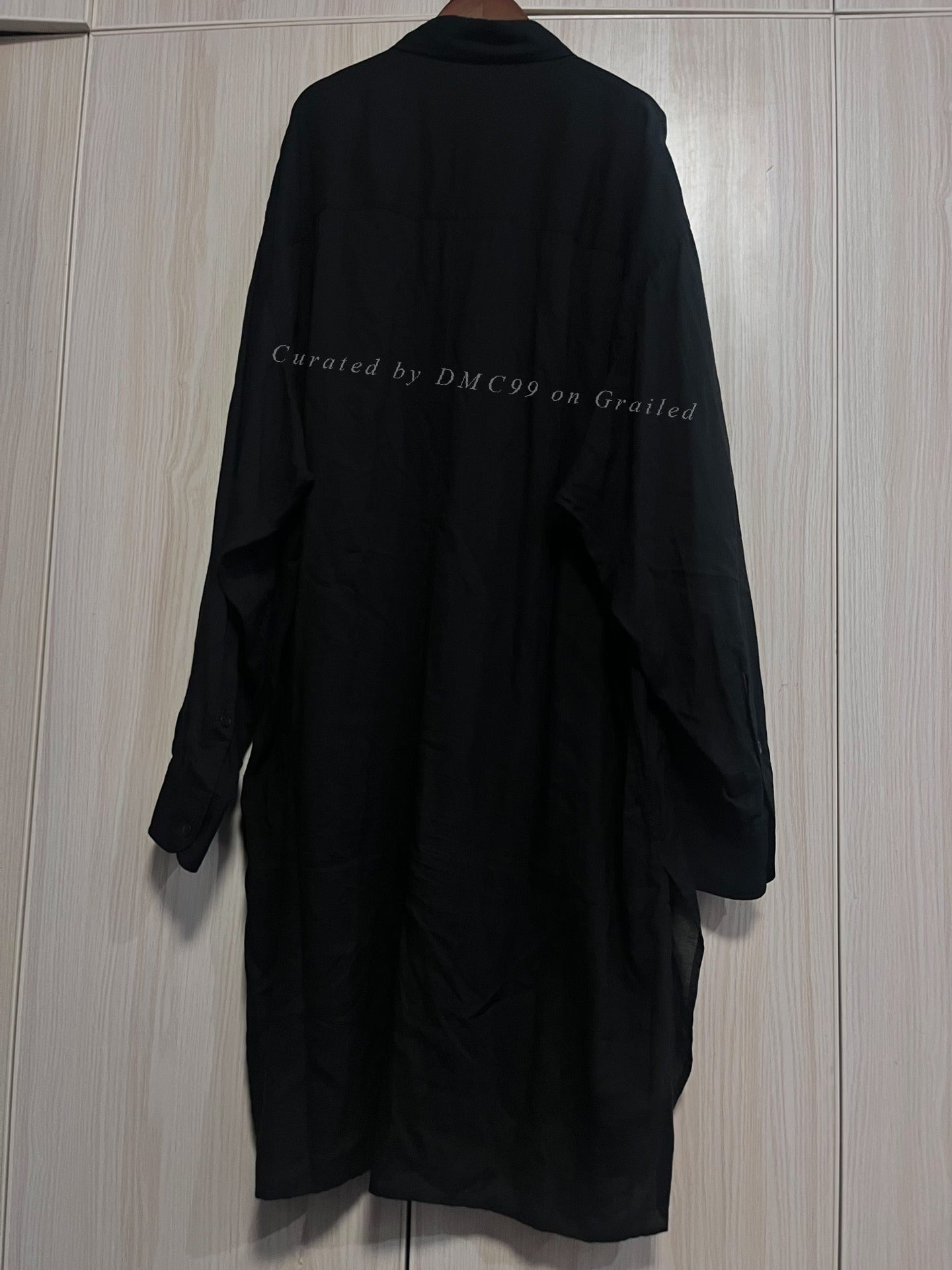 Yohji Yamamoto 24SS Accordion Collar Long Shirt