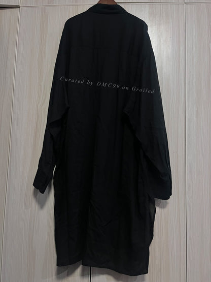 Yohji Yamamoto 24SS Accordion Collar Long Shirt