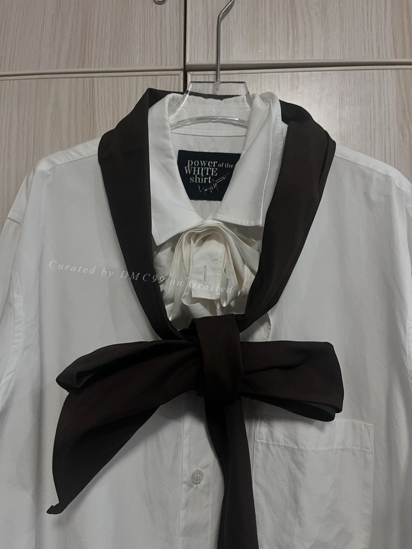 Yohji Yamamoto 22AW Double Scarf Collar Shirt