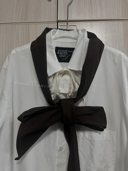 Yohji Yamamoto 22AW Double Scarf Collar Shirt