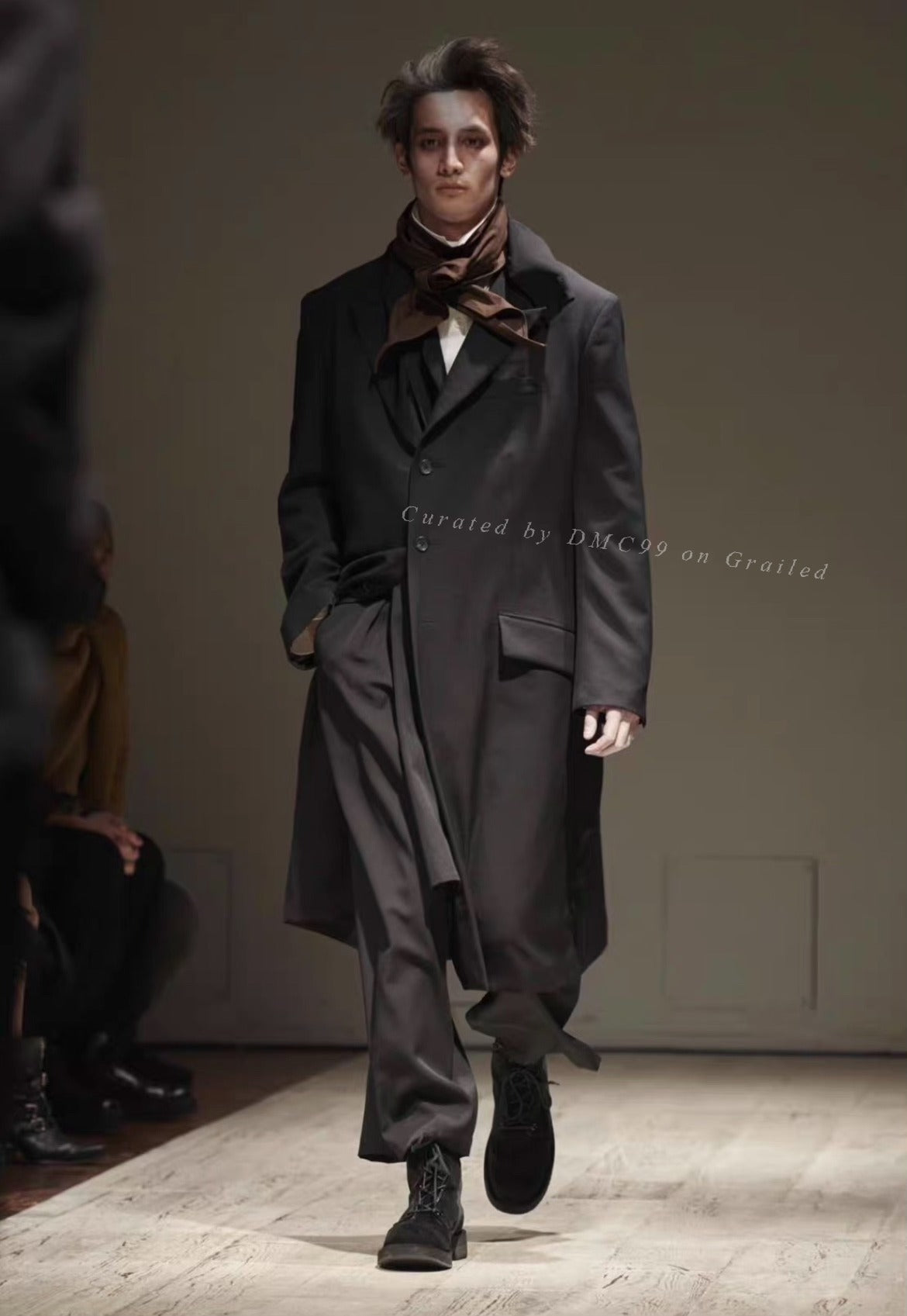 Yohji Yamamoto 22AW Double Scarf Collar Shirt