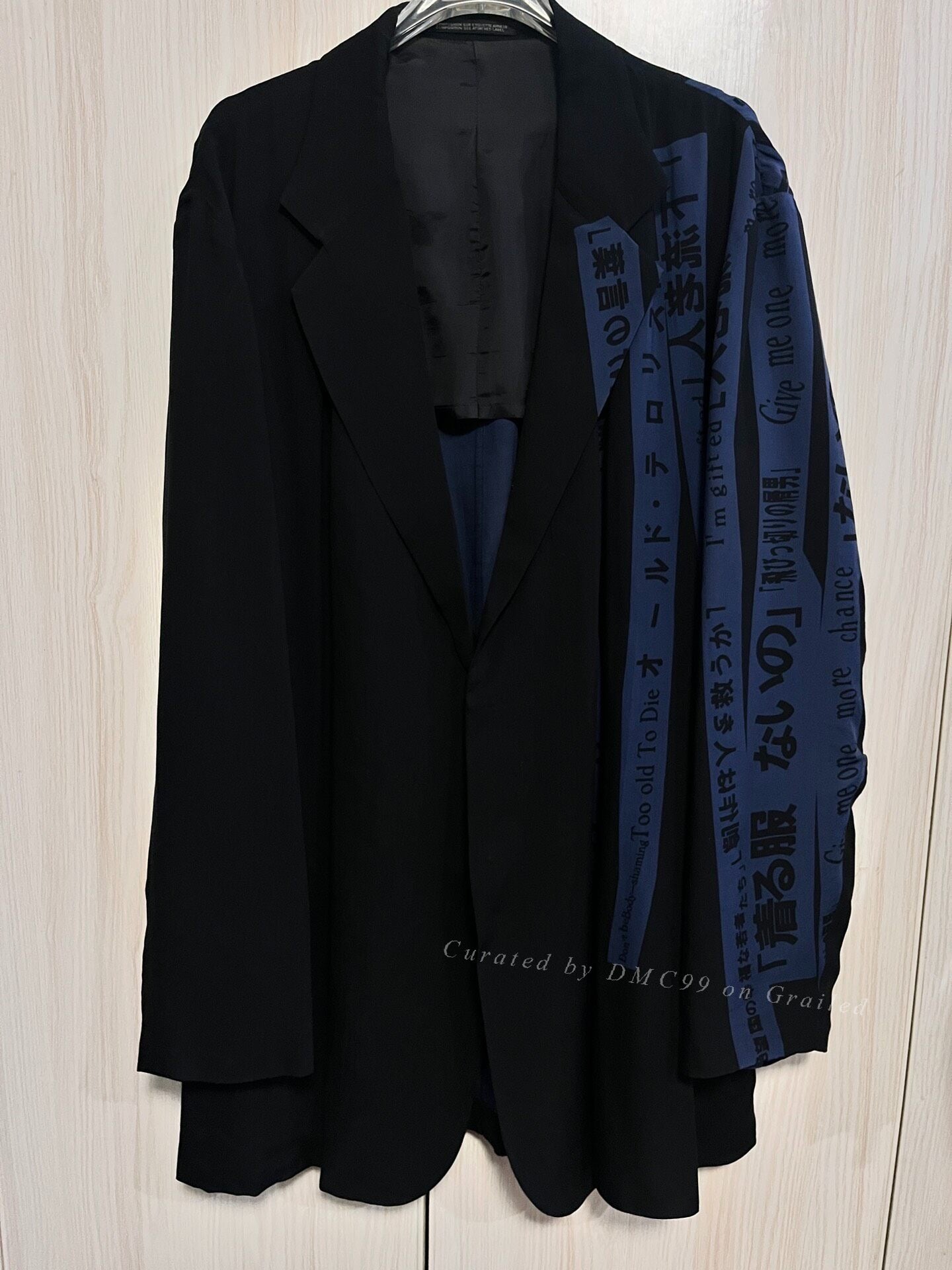 Yohji Yamamoto 18SS Blue Characters