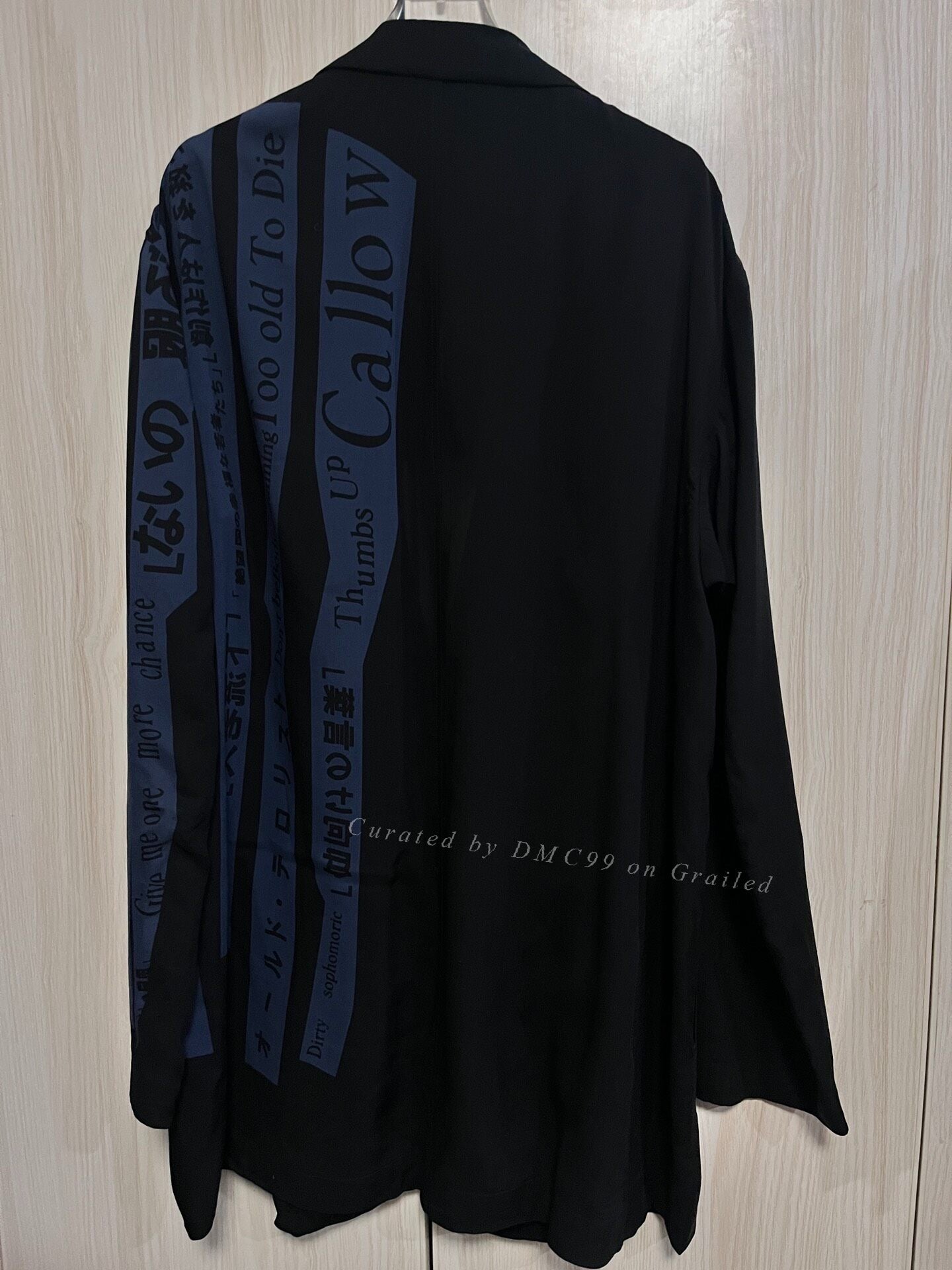 Yohji Yamamoto 18SS Blue Characters