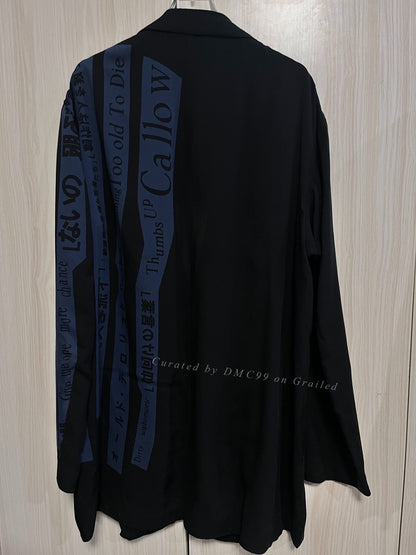 Yohji Yamamoto 18SS Blue Characters