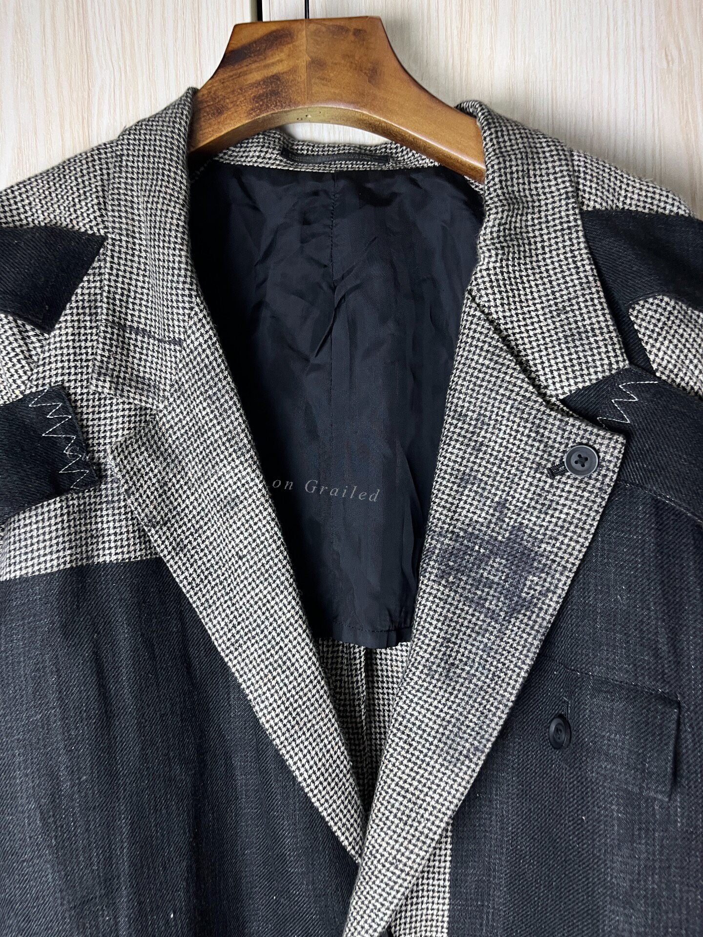 Yohji Yamamoto 24SS Linen Hand-Painted Epaulet Jacket