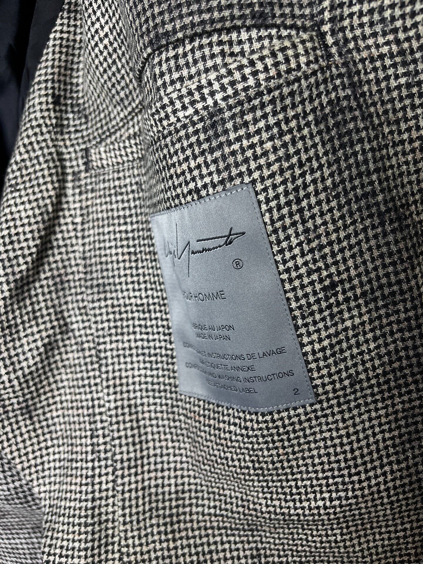 Yohji Yamamoto 24SS Linen Hand-Painted Epaulet Jacket