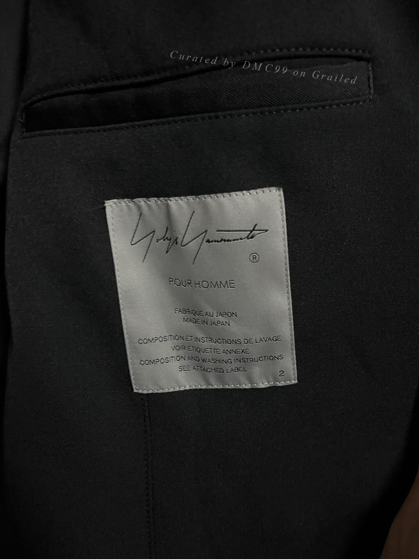 Yohji Yamamoto 22AW Embroidered Crow Coat