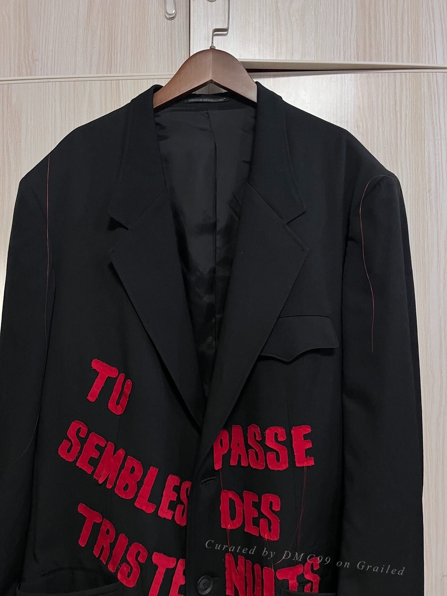 Yohji Yamamoto 24AW Red Slogan Coat