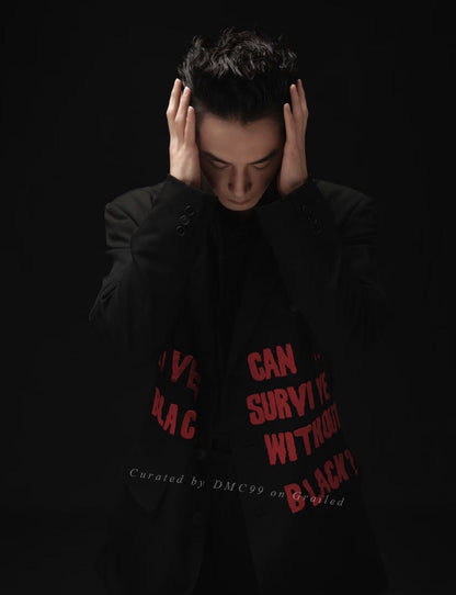 Yohji Yamamoto 24AW Red Slogan Coat