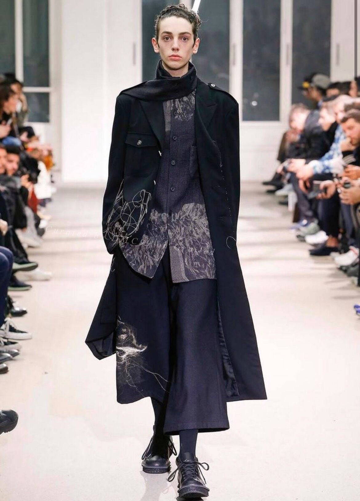 Yohji Yamamoto 19AW Sheep Pattern Coat