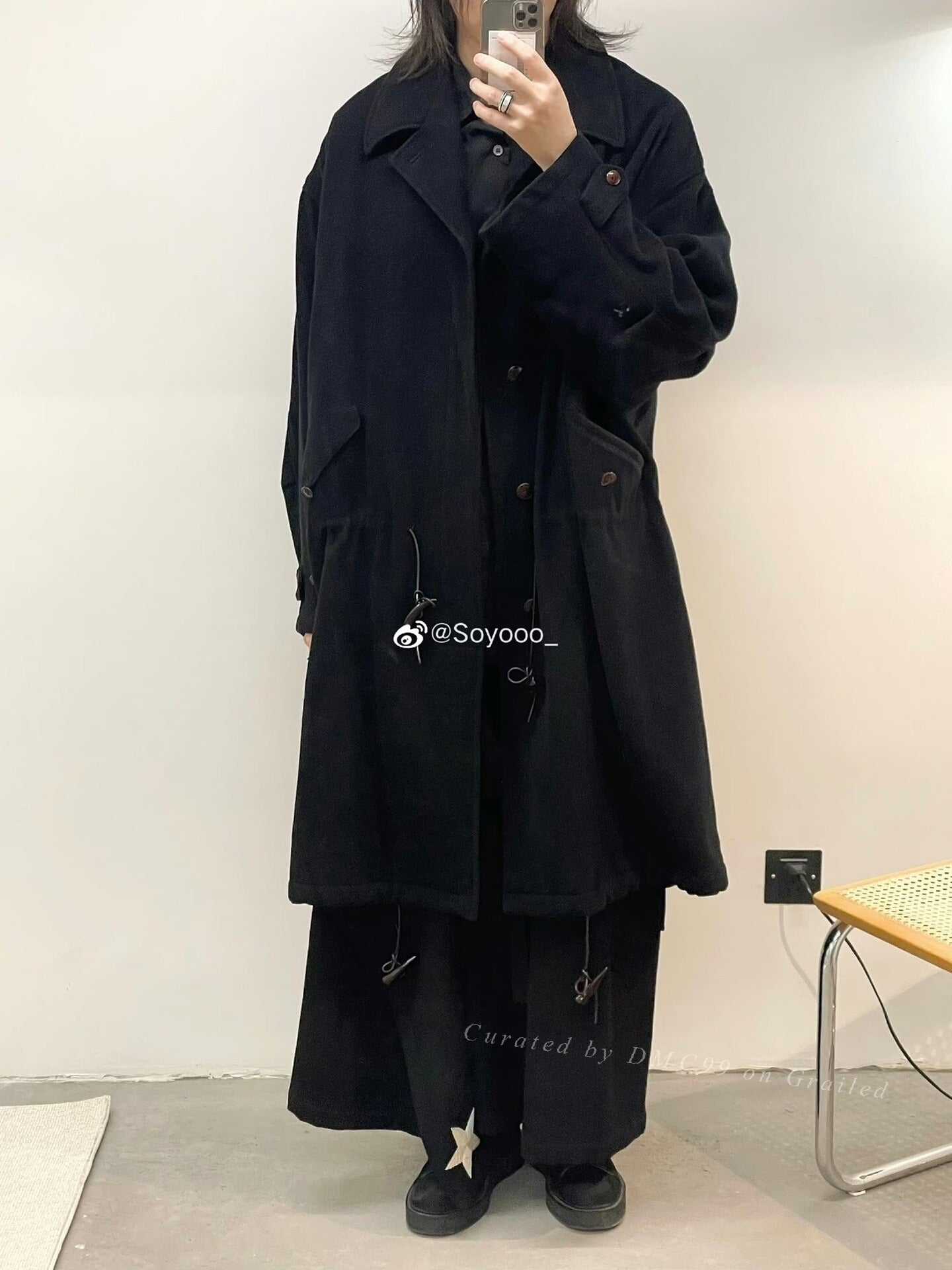 Yohji Yamamoto 91AW Horn Button Coat