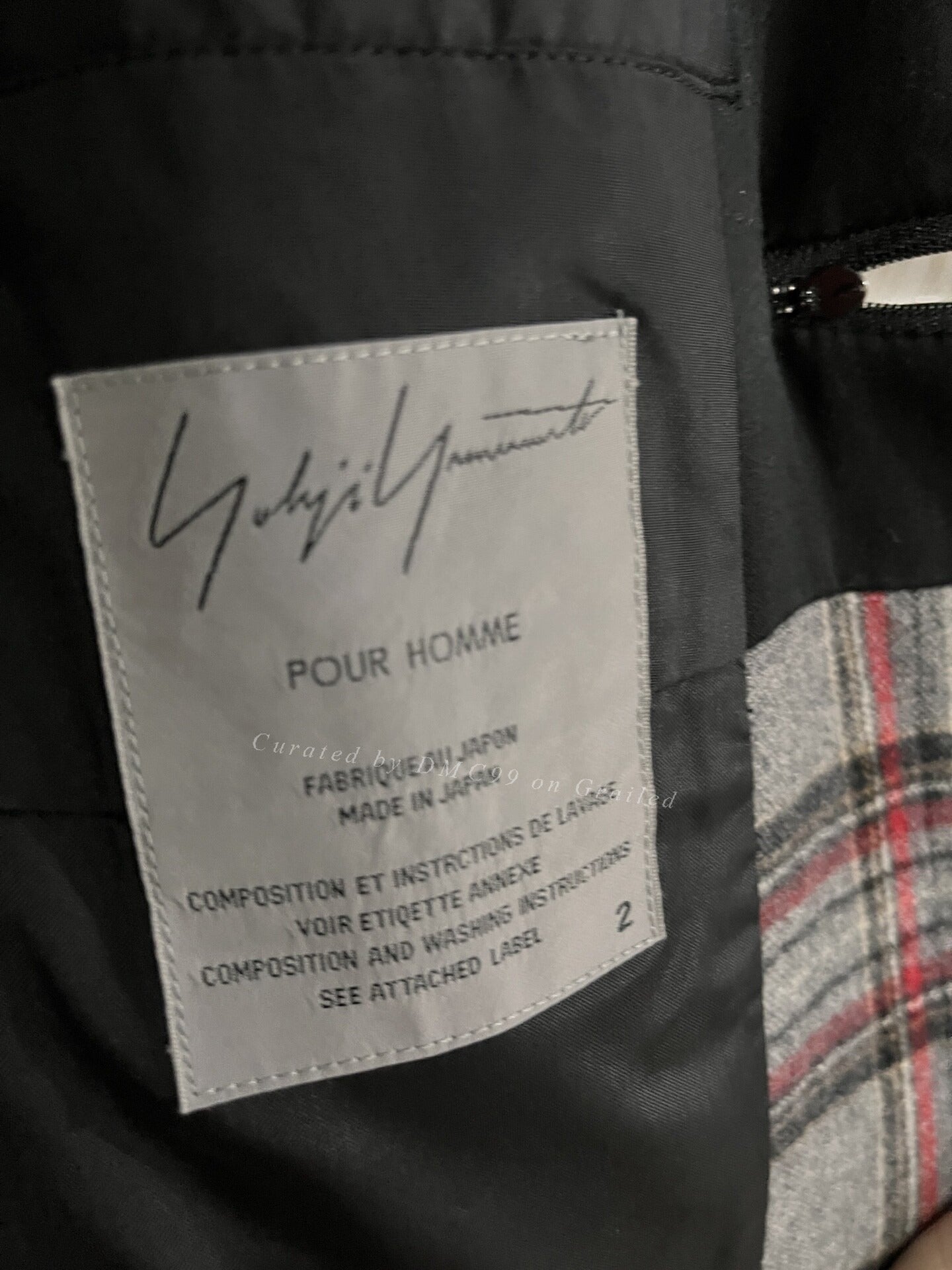 Yohji Yamamoto 08AW Plaid Coat