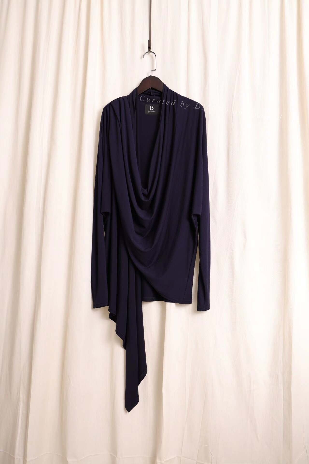 B Yohji Yamamoto Drape Collar Cardigan