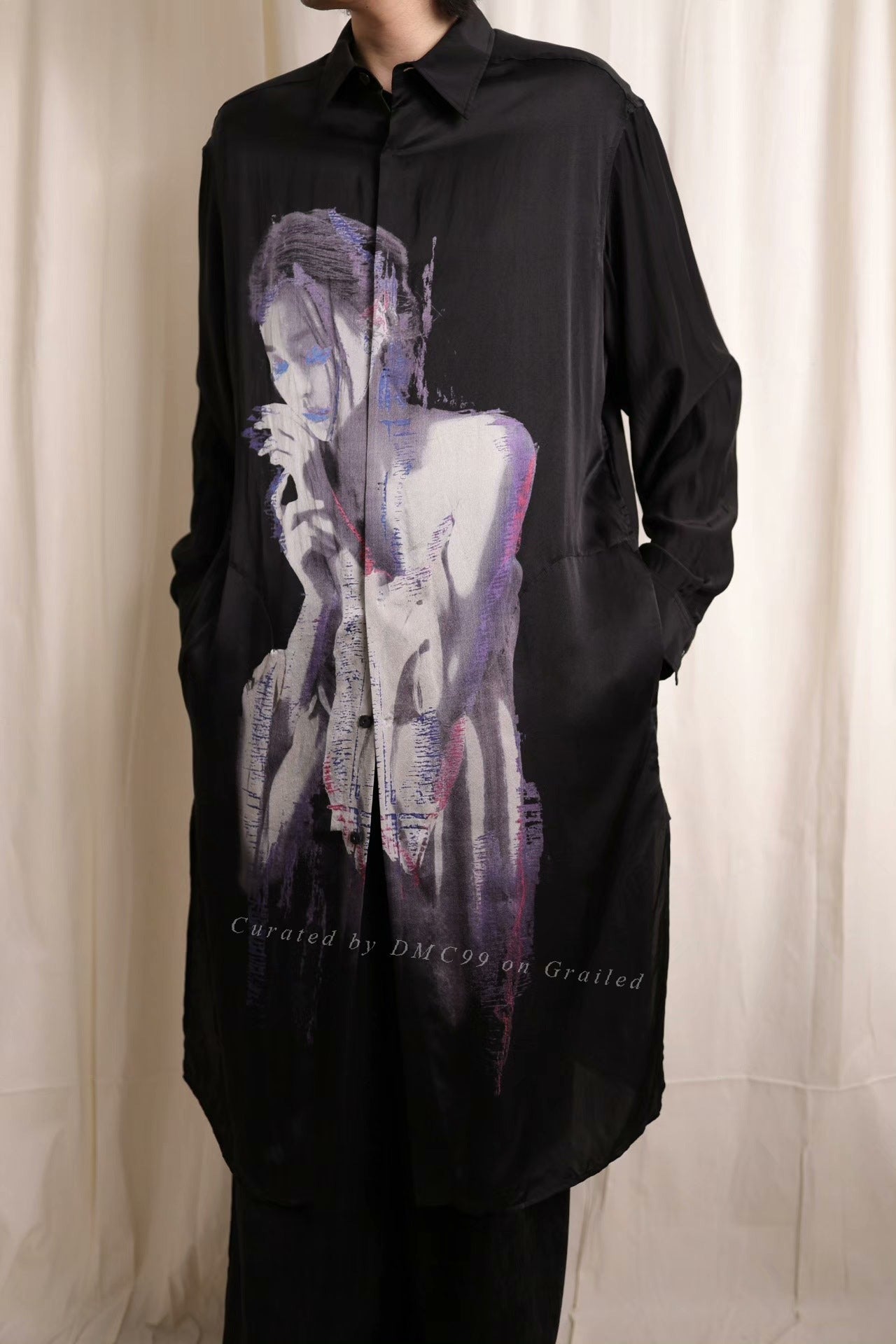 Yohji Yamamoto 2024 AW Silk Long Shirt
