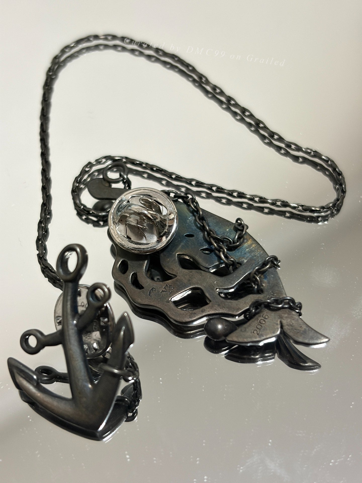 Yohji Yamamoto 2006AW Silver Mermaid Anchor Brooch