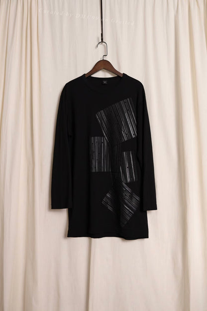 Y's by Yohji Yamamoto Barcode Print Top
