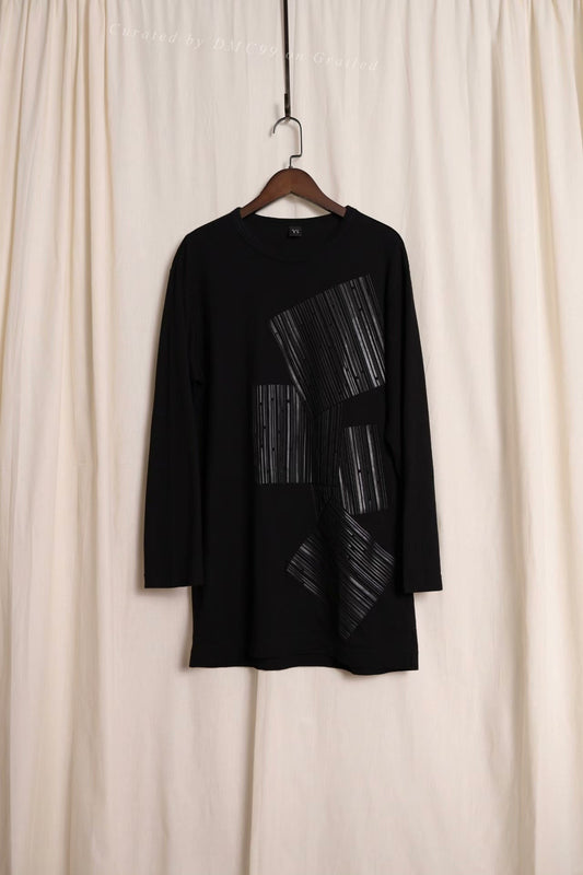 Y's by Yohji Yamamoto Barcode Print Top