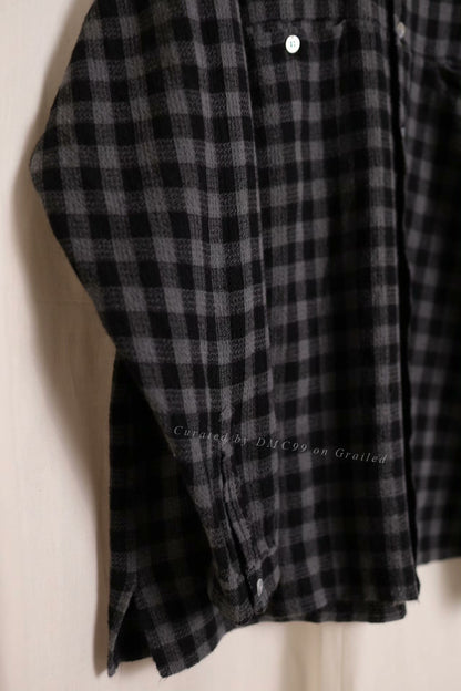 Y's for men Check Stand Collar Shirt